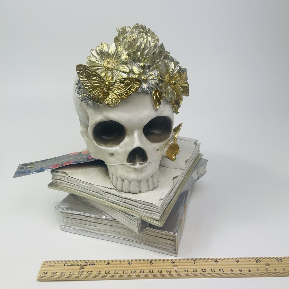Christian Lacroix Skull Skeleton Head On Old Books Halloween Spooky 2025 Collect - Picture 7 of 16